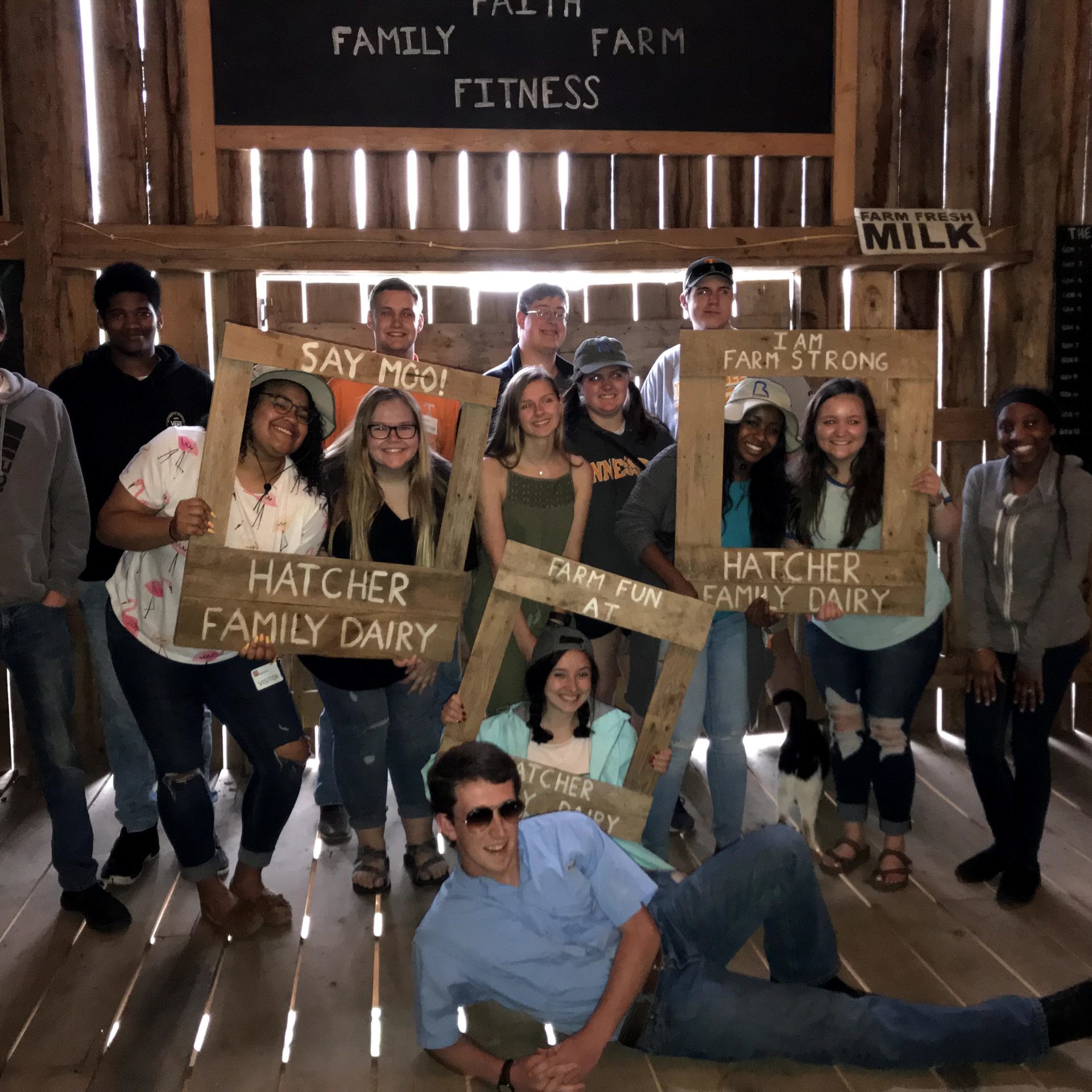 Students in Herbert Life LLC visit Hatcher Family Dairy