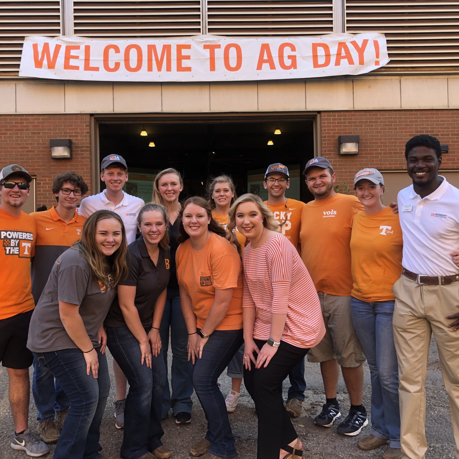 Students gather outside of Ag Day event
